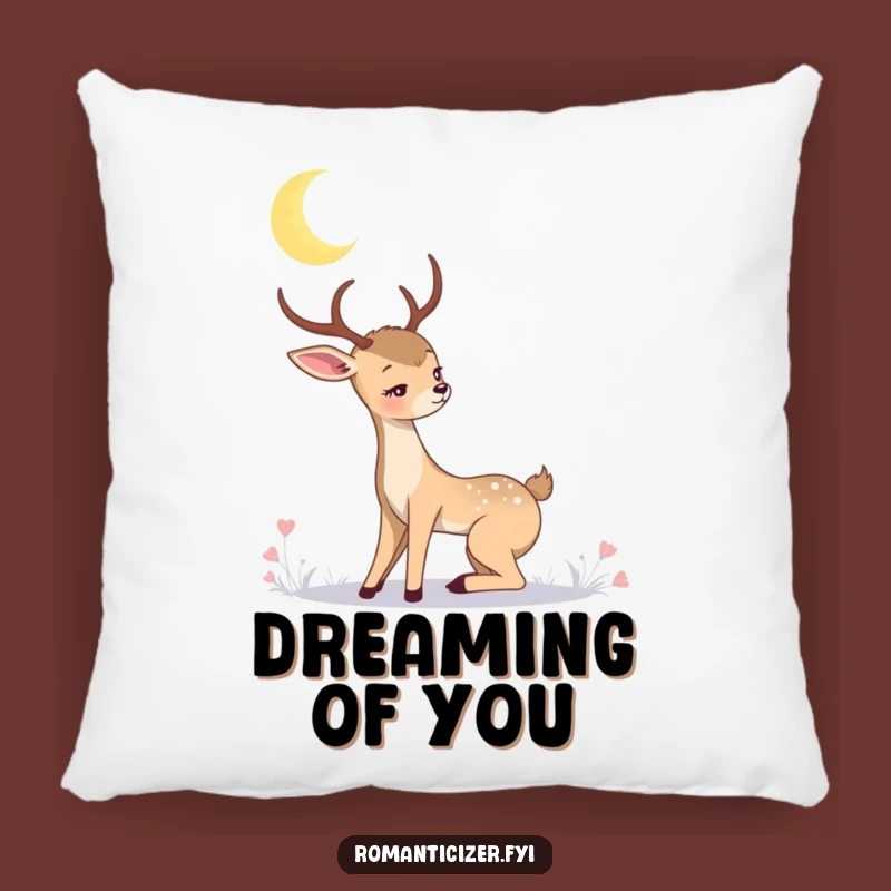 Romantic Deer Moon Pillow: Cozy Comfort with a Touch of Moonlight