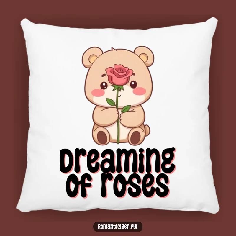 Funny Bear Rose Pillow: Cuddle Up with This Funny and Sweet Decor