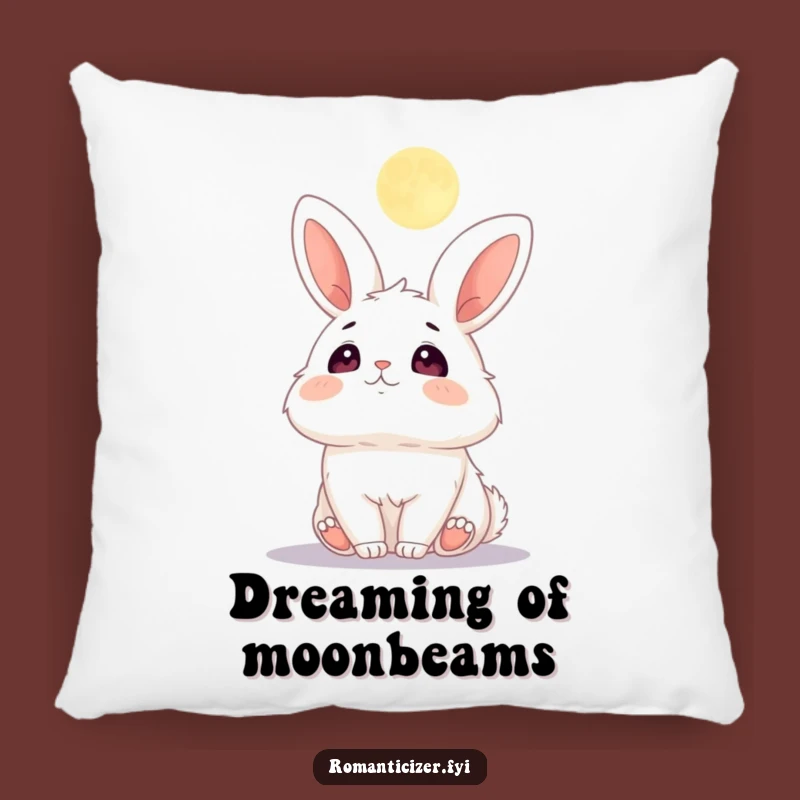 Funny Bunny Moon Pillow: Cuddle Up with Lunar Funny Comfort