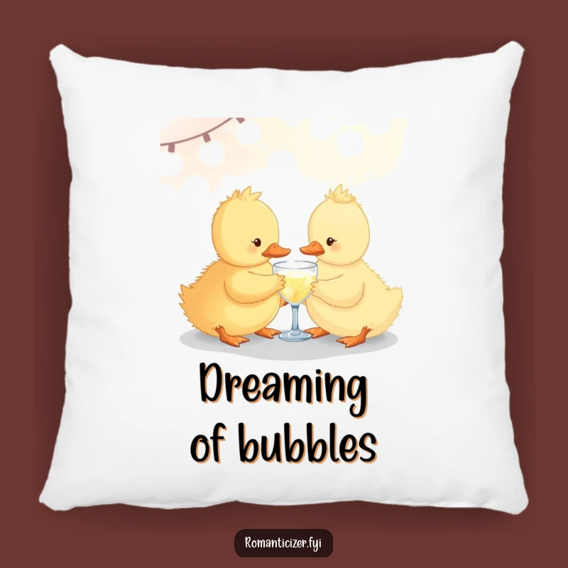 Funny Duckling Sparkle Drink Pillow - Cozy Decor for Party Lovers