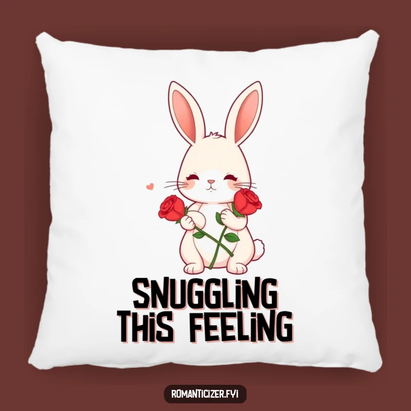 Funny Bunny Rose Pillow: Cozy Comfort for Dreamy Naps
