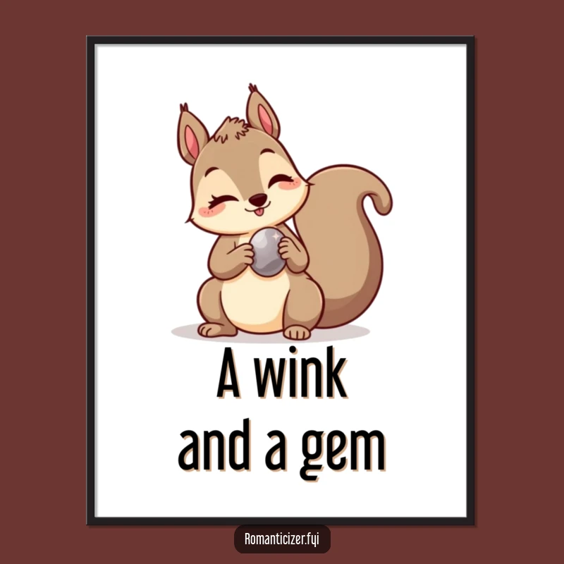 Funny Squirrel Gifting Digital Art: Instant Playful Charm for Your Space