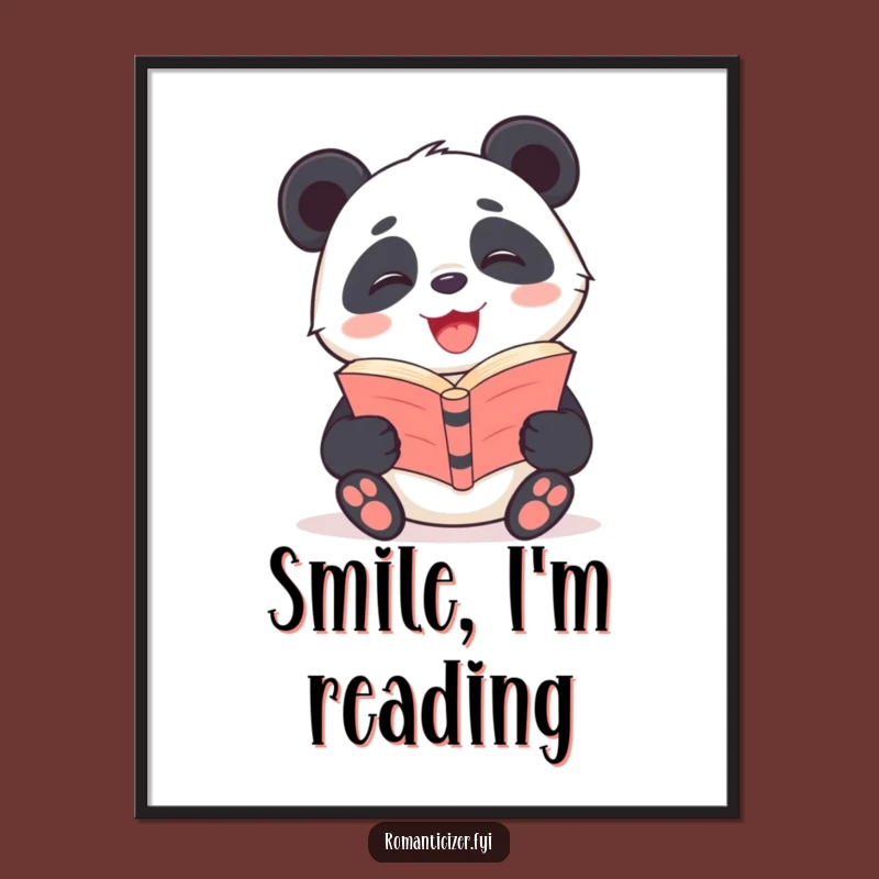 Funny Panda Poetry Digital Art: Literary Decor, Instant Funny Gift!