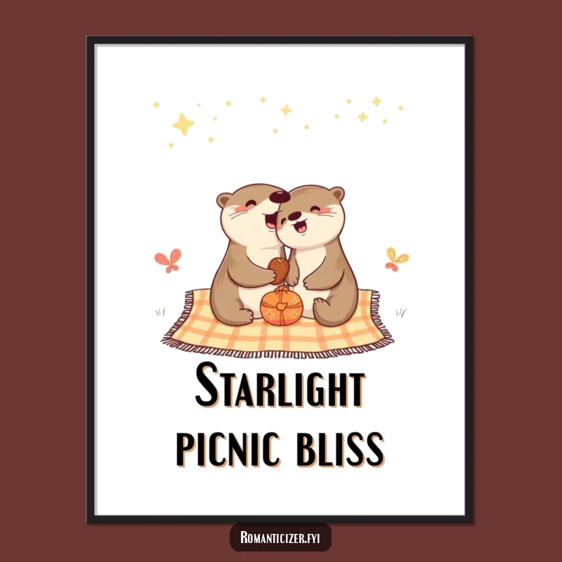 Funny Otter Starry Digital Print: Whimsical Art for a Funny Touch