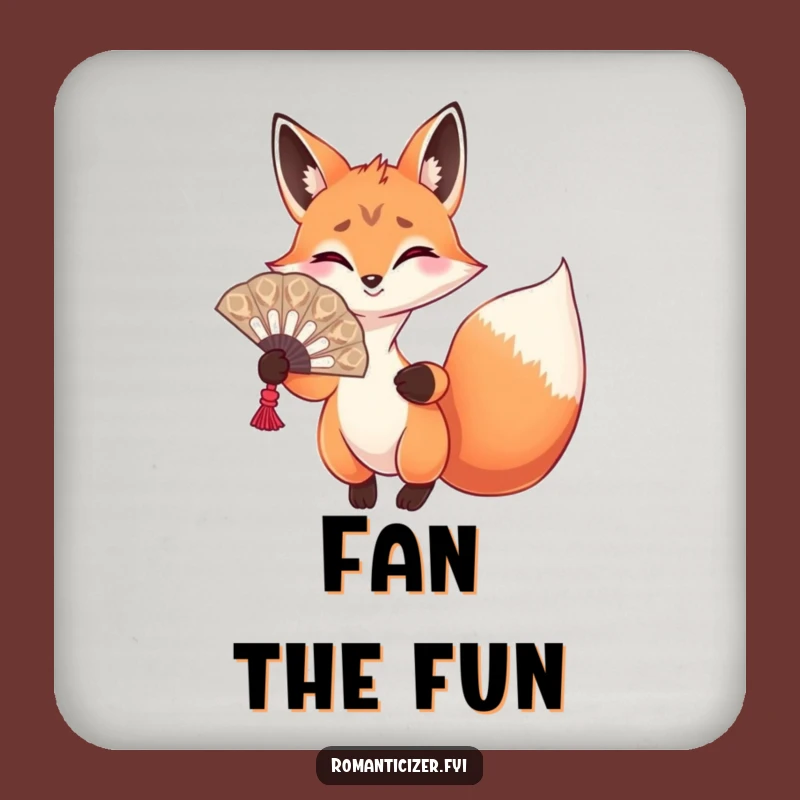 Funny Fox Diva Coaster: Hilarious Protection for Tables with Dramatic Flair