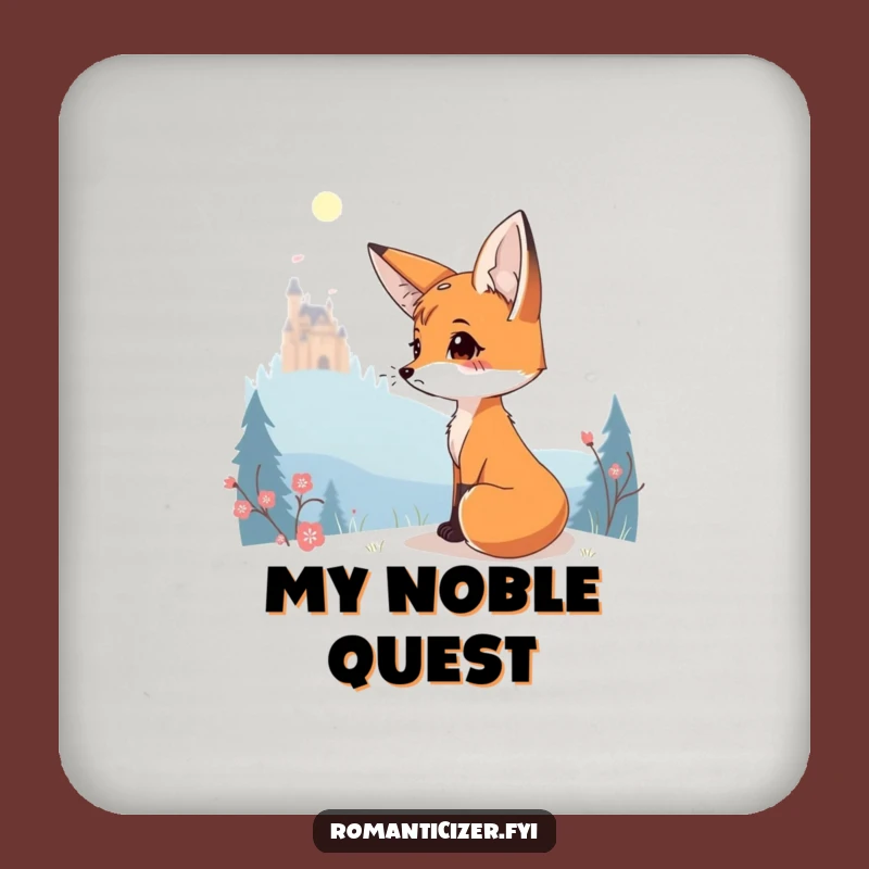 Funny Fox Castle Coasters: Protect Surfaces with Funny Magic