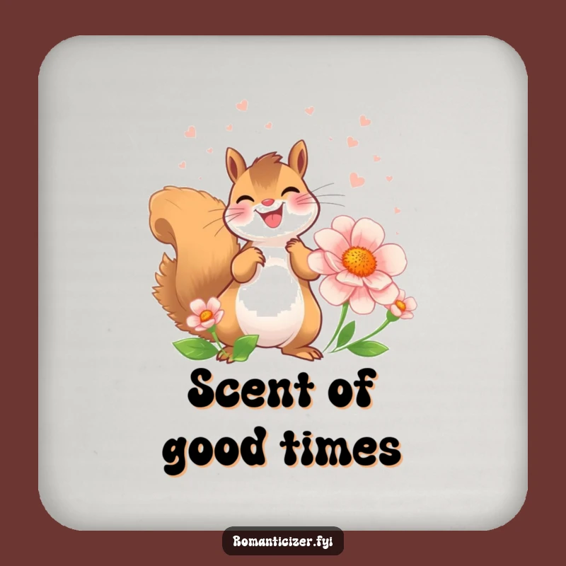 Funny Squirrel Perfume Coaster: Garden Table Protector, Delightful Funny Gift!