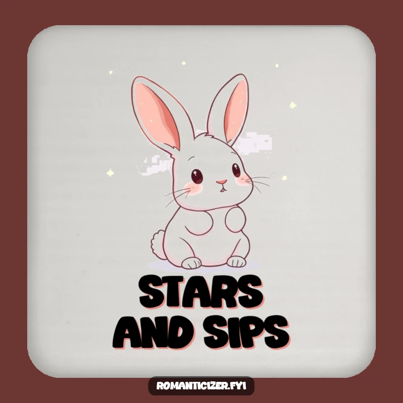 Funny Rabbit Star Coaster: Hilarious Protection for Tables from Curious Gazers