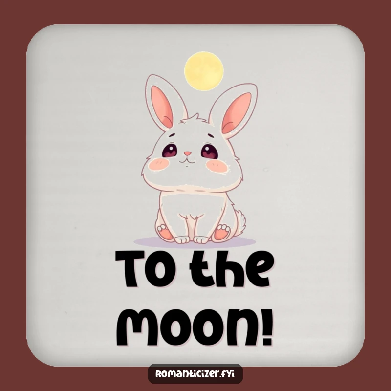 Funny Bunny Moon Coasters: Protect Surfaces with Funny Charm