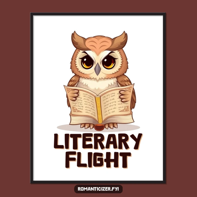 Funny Wise Owl Poster: Poetic Wisdom Art, Ideal Funny Gift