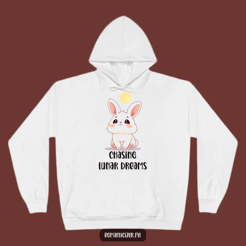 Cozy Funny Bunny Moon Hoodie: Snuggle Up with Celestial Funny Vibes