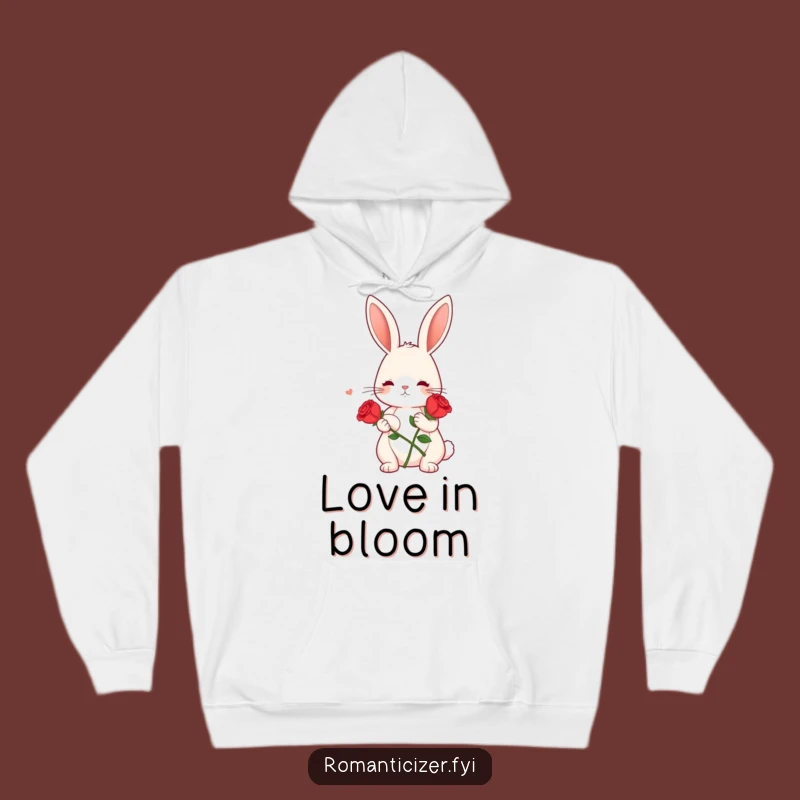 Cozy Funny Bunny Rose Hoodie: Warm Hugs and Hilarious Romance
