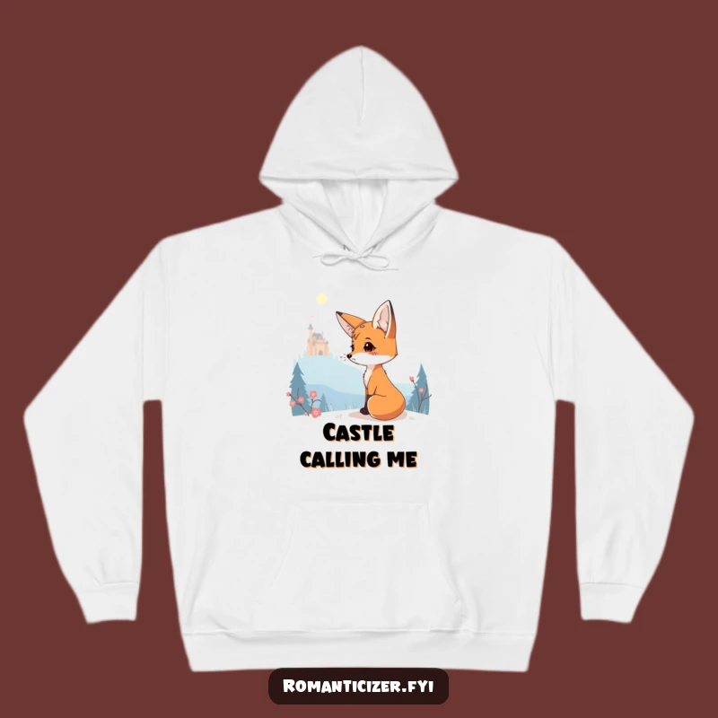 Cozy Funny Fox Castle Hoodie: Adventure Warmth for a Funny Gift