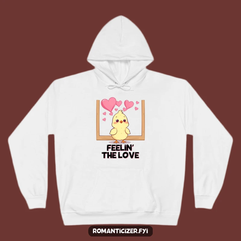 Funny Chick Heart Painting Hoodie - Cozy Cute Gift for Art Enthusiasts