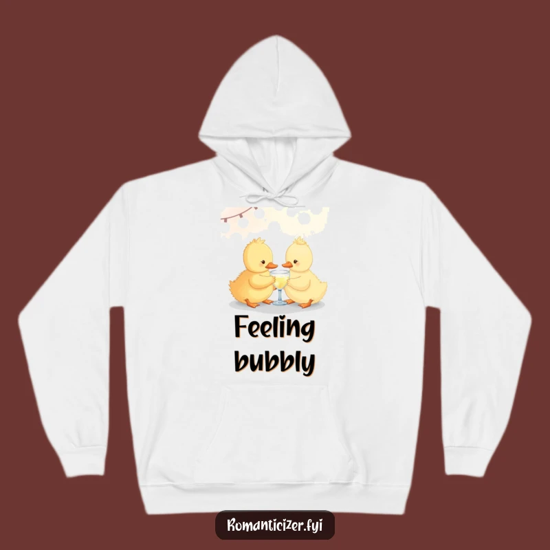 Cozy Funny Duckling Sparkle Drink Hoodie - Warm & Whimsical Gift for Celebrations