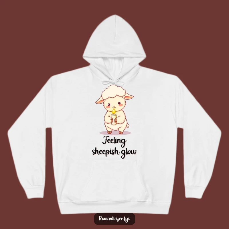 Cozy Funny Sheep Candle Hoodie - Warm & Romantic Gift for Cozy Evenings