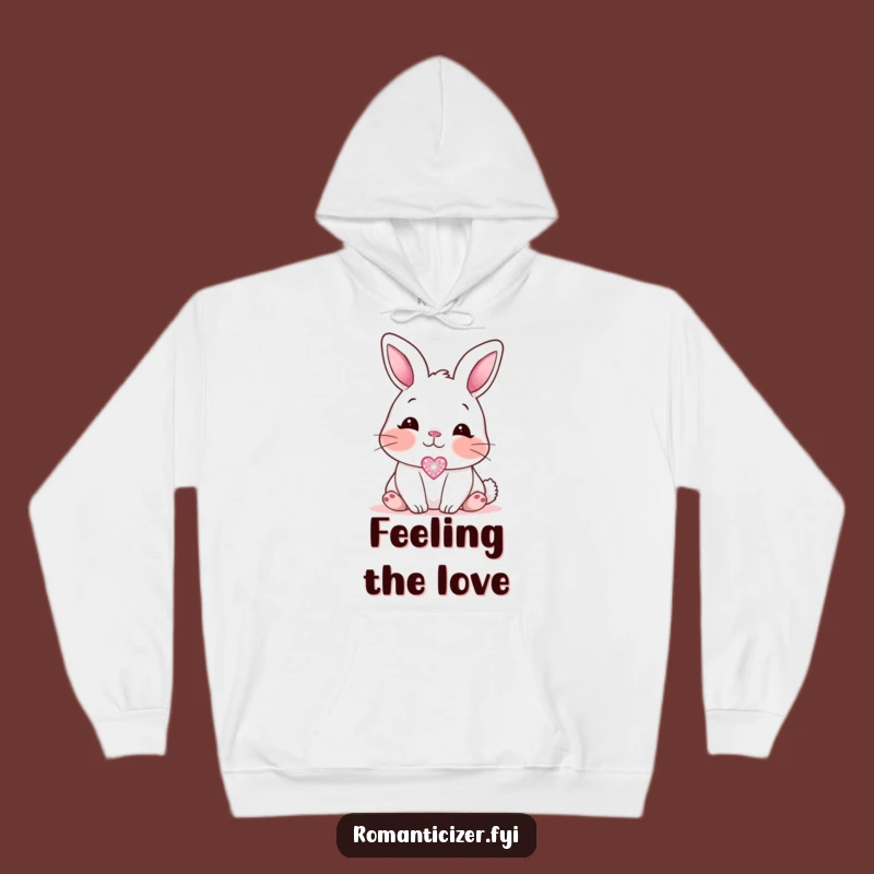 Funny Blushing Bunny Love Hoodie: Cozy and Hilarious Sweet Comfort