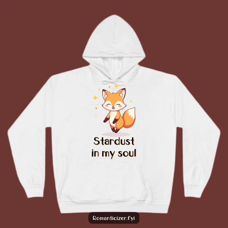 Funny Fox Stars Hoodie: Cozy Cheerful Twirling Hoodie - Magical Gift