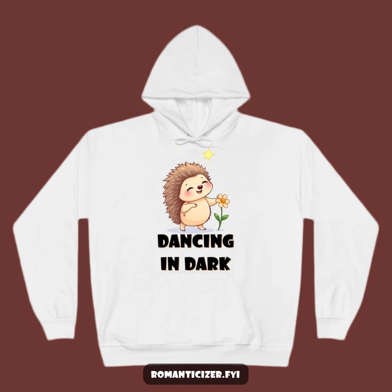 Funny Hedgehog Dance Hoodie: Cozy & Whimsical Night Creature Sweatshirt