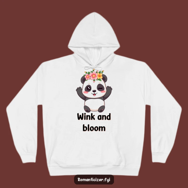 Funny Panda Flower Hoodie: Cozy Coy Panda Comfort, Humorous Floral Gift