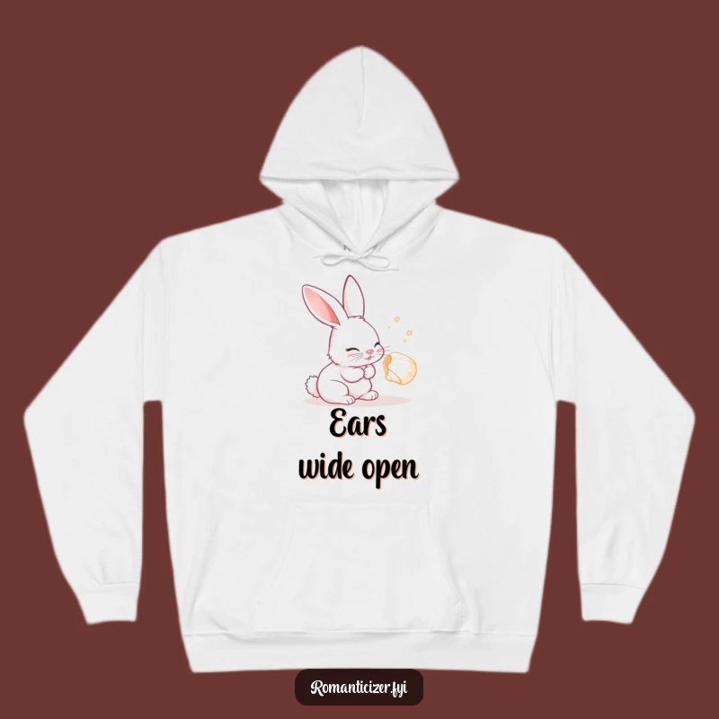 Funny Rabbit Seashell Hoodie: Cozy Curious Character, Perfect Funny Gift!