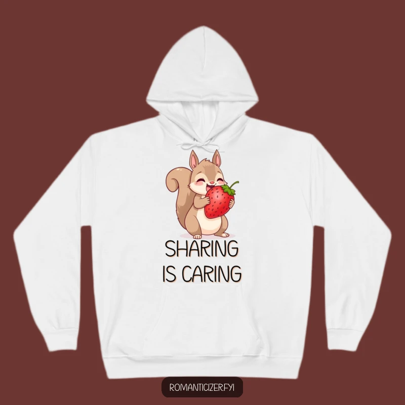 Funny Squirrel Strawberry Hoodie: Stay Cozy with This Hilarious Generosity Design