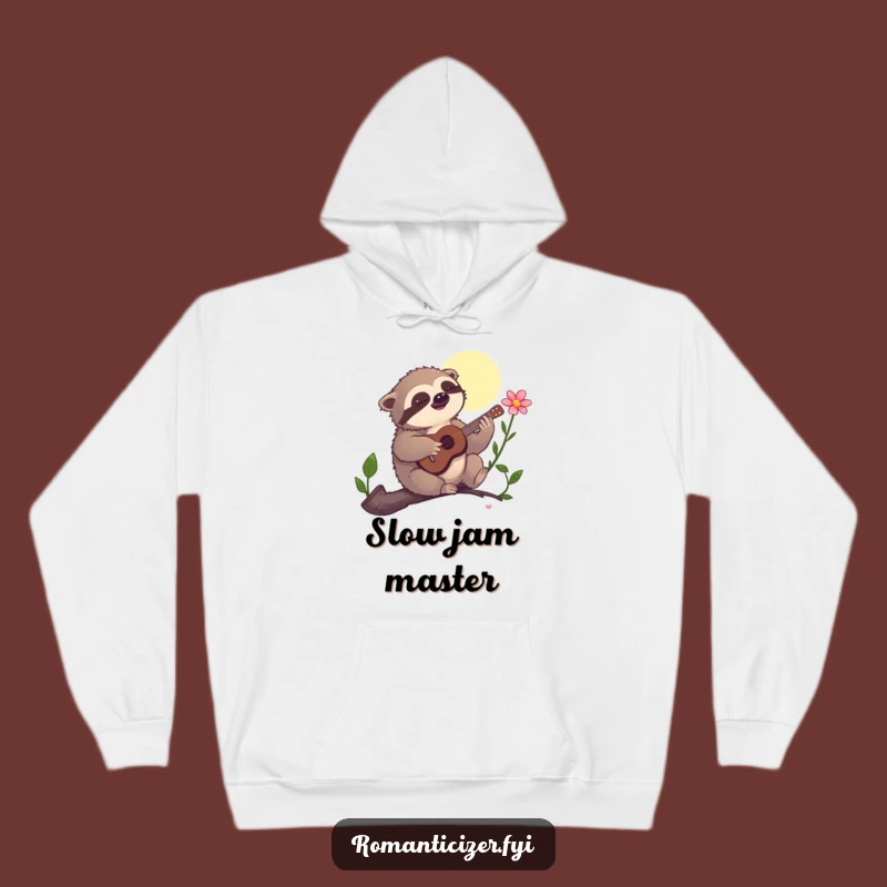Funny Sloth Serenade Hoodie - Cozy & Hilarious Relaxed Apparel