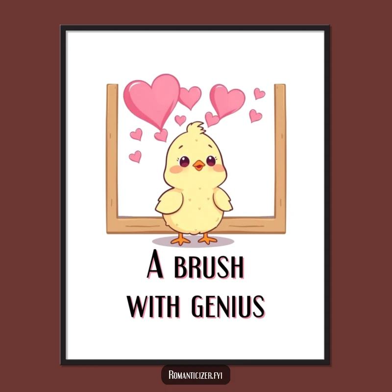 Funny Free Printable Wall Art: Chick's Art Love, Quirky Downloadable Decor