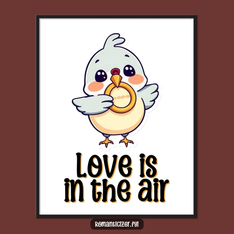 Free Printable Bird Wall Art: Funny Ring Surprise Downloadable Decor