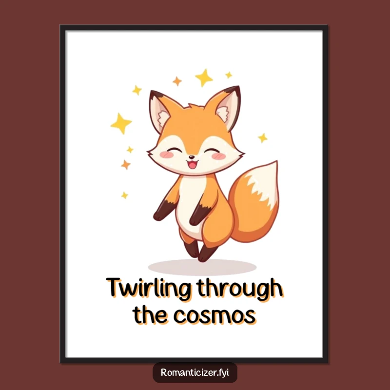 Free Printable Fox Wall Art: Star Twirl, Hilarious Downloadable Decor!