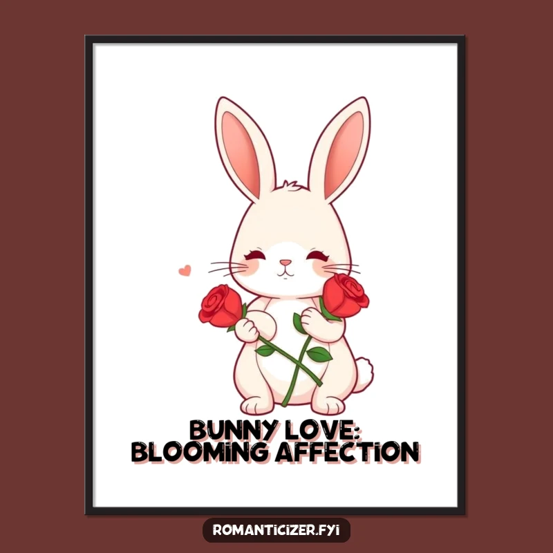 Funny Free Printable Bunny Love Wall Art - Downloadable Romantic Decor