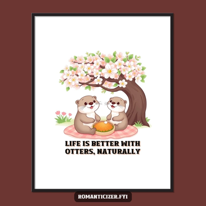 Free Printable Otter Wall Art: Funny Downloadable Art for Cozy Spaces