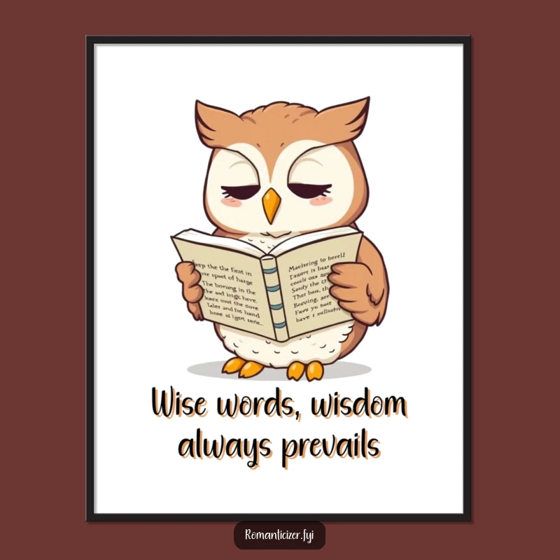 Free Printable Owl Wall Art: Whimsical Sonnet Reader Downloadable Decor for Intellectual Spaces
