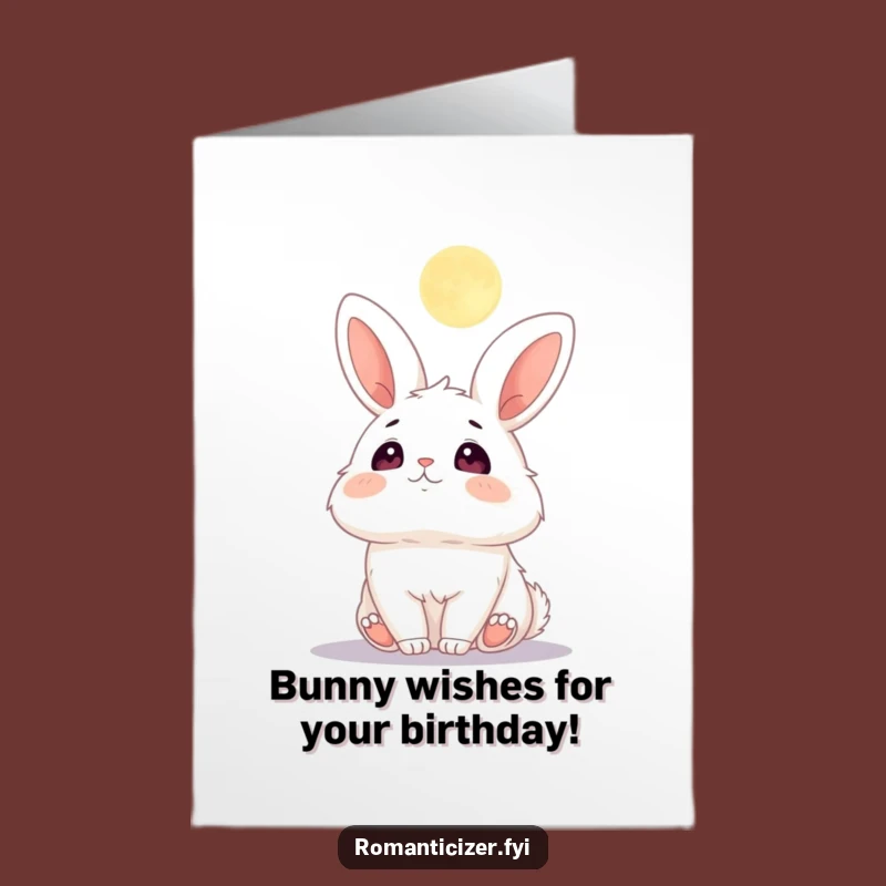 Free Printable Bunny Moon Birthday Card - Adoring Downloadable Funny Gift
