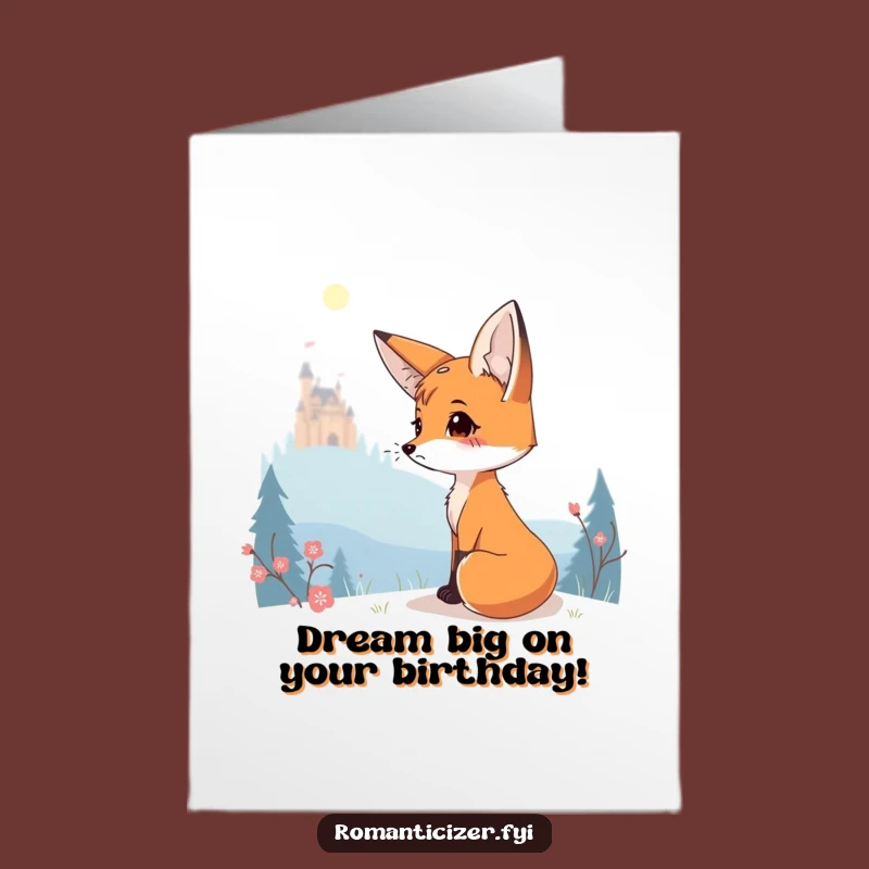 Free Printable Fox Castle Birthday Card - Wistful Downloadable Funny Gift
