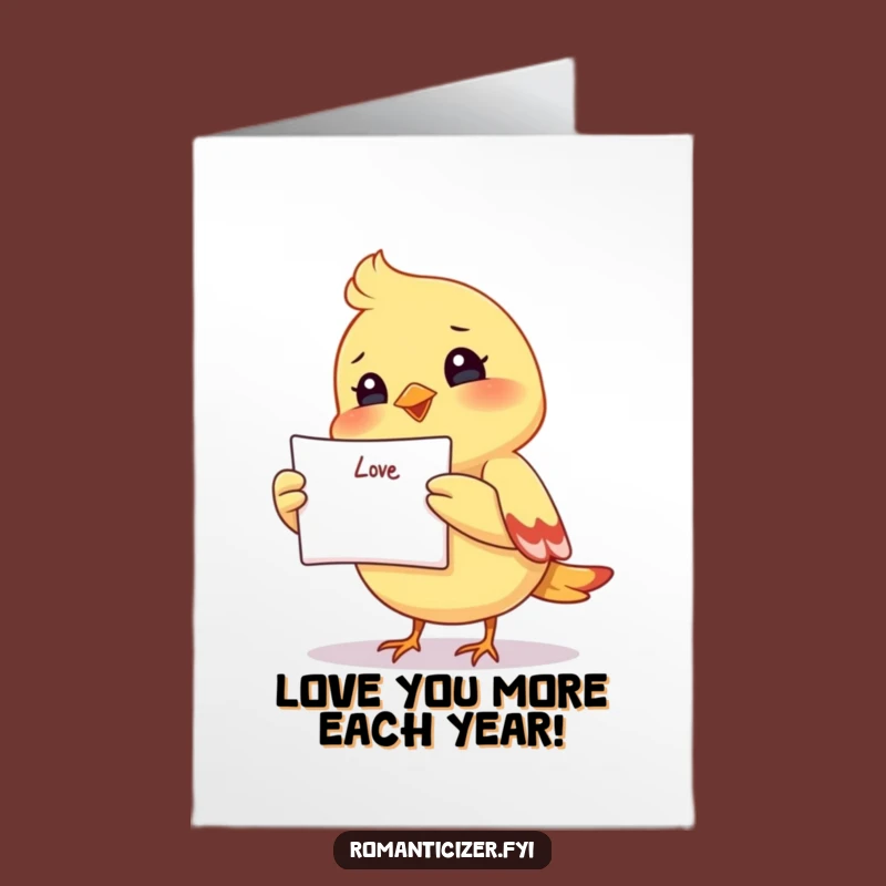 Free Printable Birthday Card: Cute Bird Love Letter - Funny Downloadable Gift