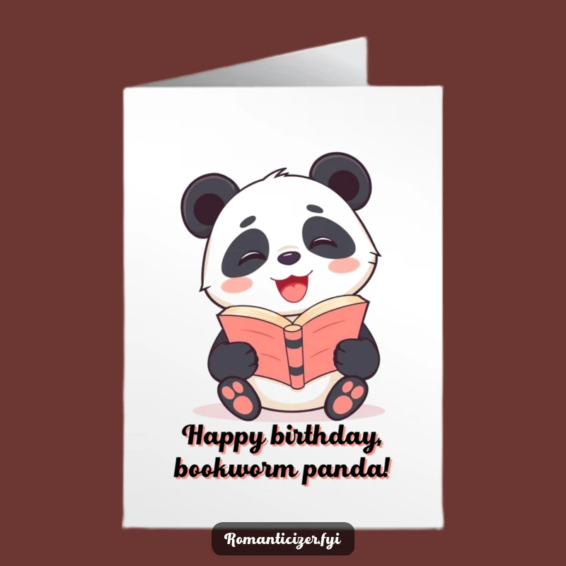 Free Printable Panda Birthday Card: Giggling Poet - Hilarious DIY Downloadable Gift for Book Lovers