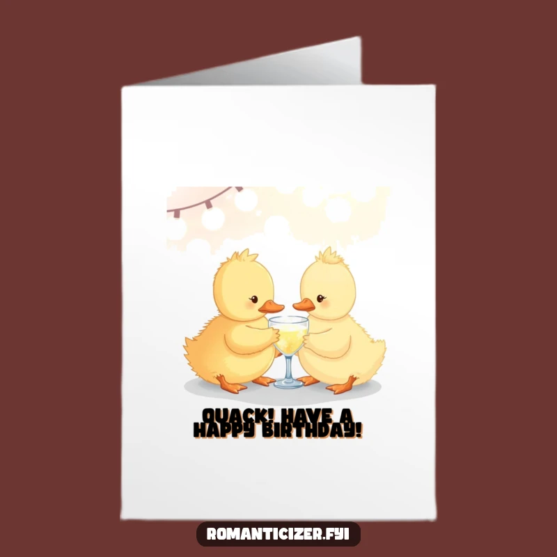 Fun Free Printable Birthday Card: Duckling Cheers, A Festive DIY Downloadable Gift