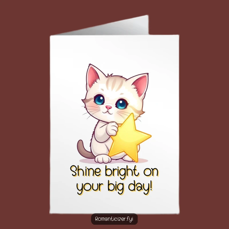 Free Printable Funny Kitten Birthday Card: Star Power Hilarious Downloadable Greeting