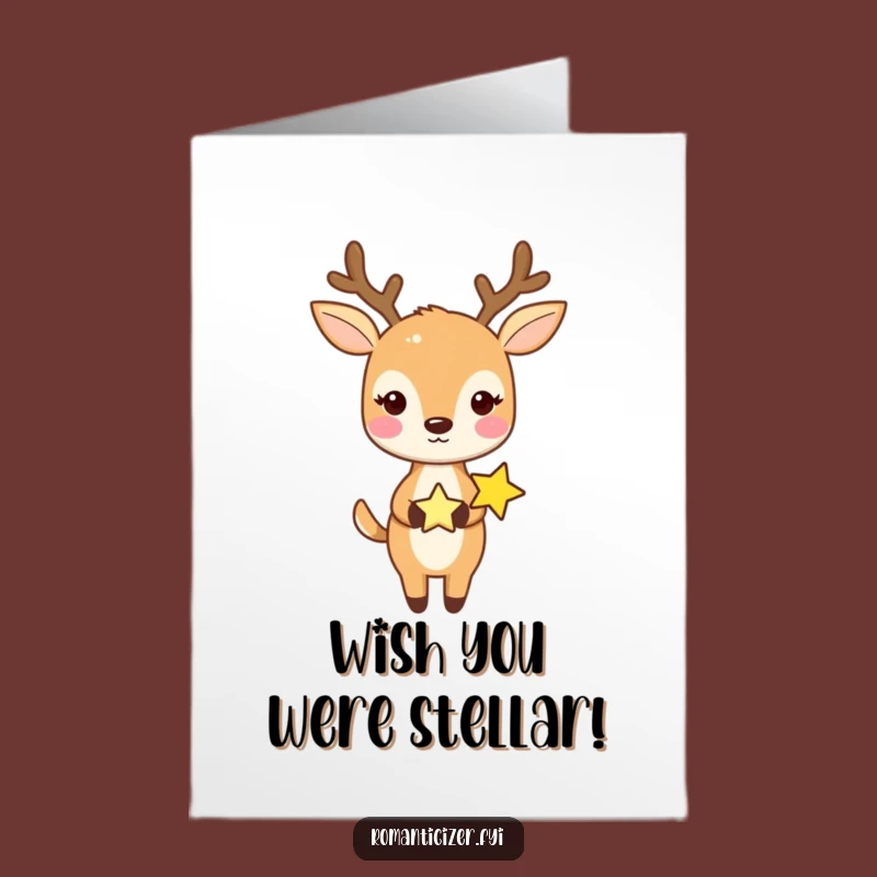 Free Printable Deer & Star Birthday Card: Hilarious Downloadable DIY Greeting