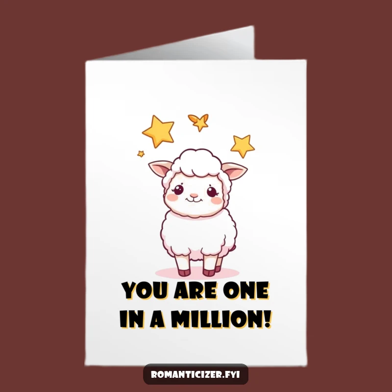 Free Printable Sheep Birthday Card: Starry Pair Downloadable Gift for a Blessed Celebration