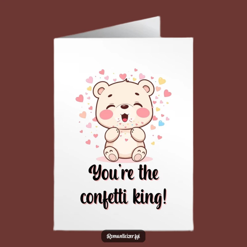 Free Printable Congrats Card: Bear Cub Confetti Blast, Hilarious Downloadable Celebration Greeting