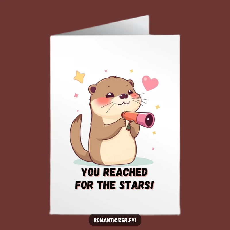 Free Printable Congrats Card: Otter Stargazer - Dream Big Downloadable