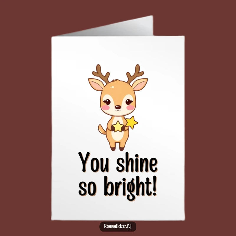 Free Printable Deer & Star Congrats Card: Funny Downloadable DIY Gift