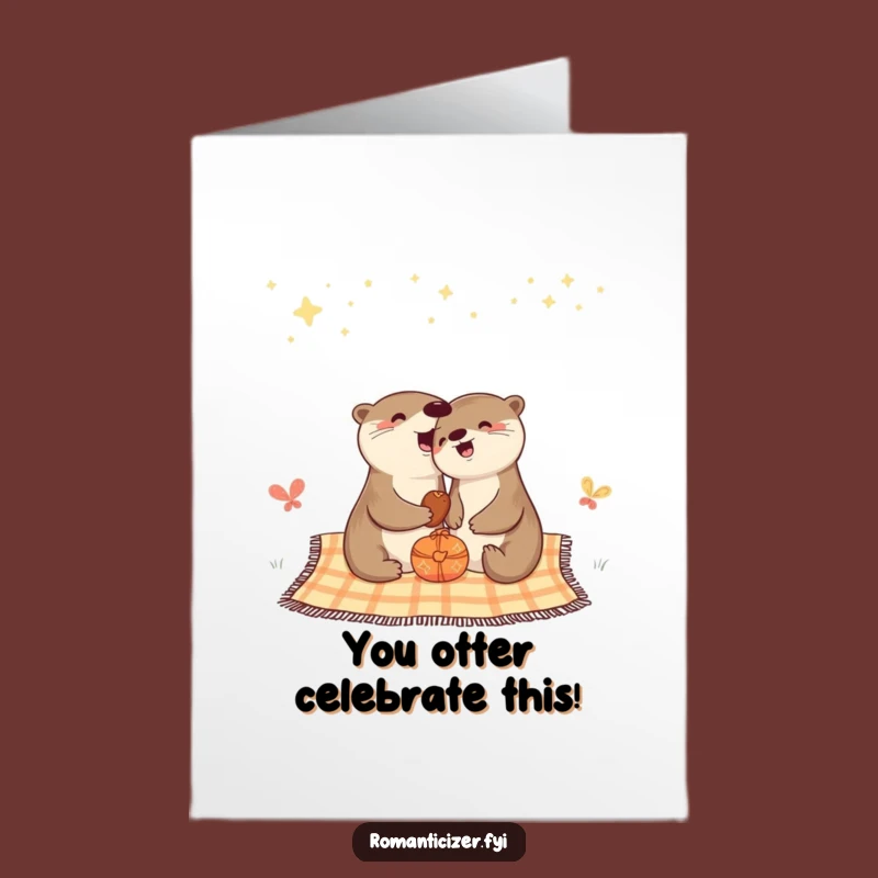 Free Printable Otter Stars Congrats Card - Cheerful Downloadable Funny Gift