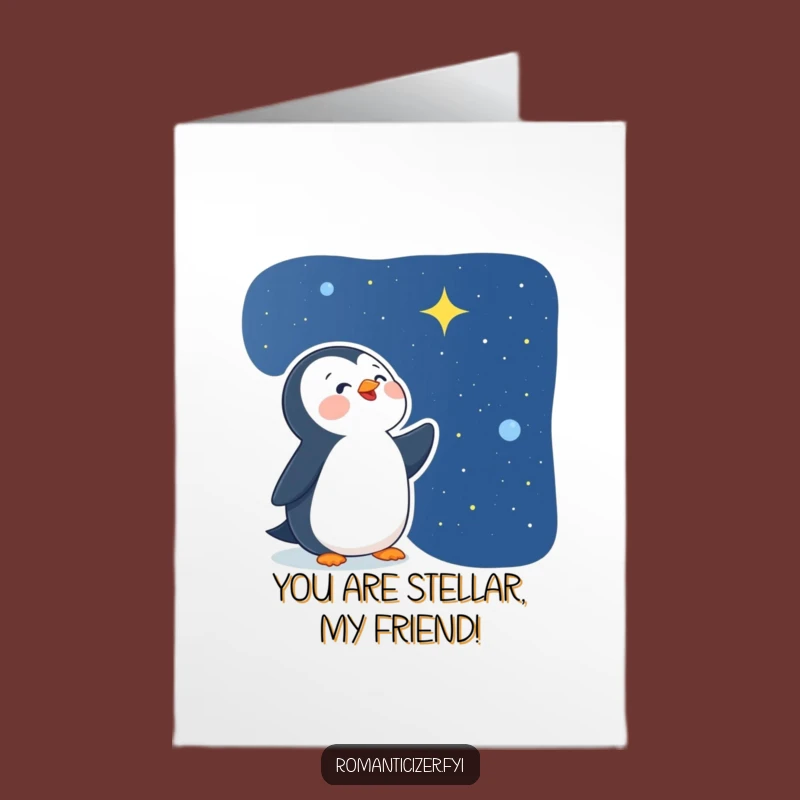 Free Printable Penguin Congratulations Card: Funny Downloadable Gift for Dreamers Unite