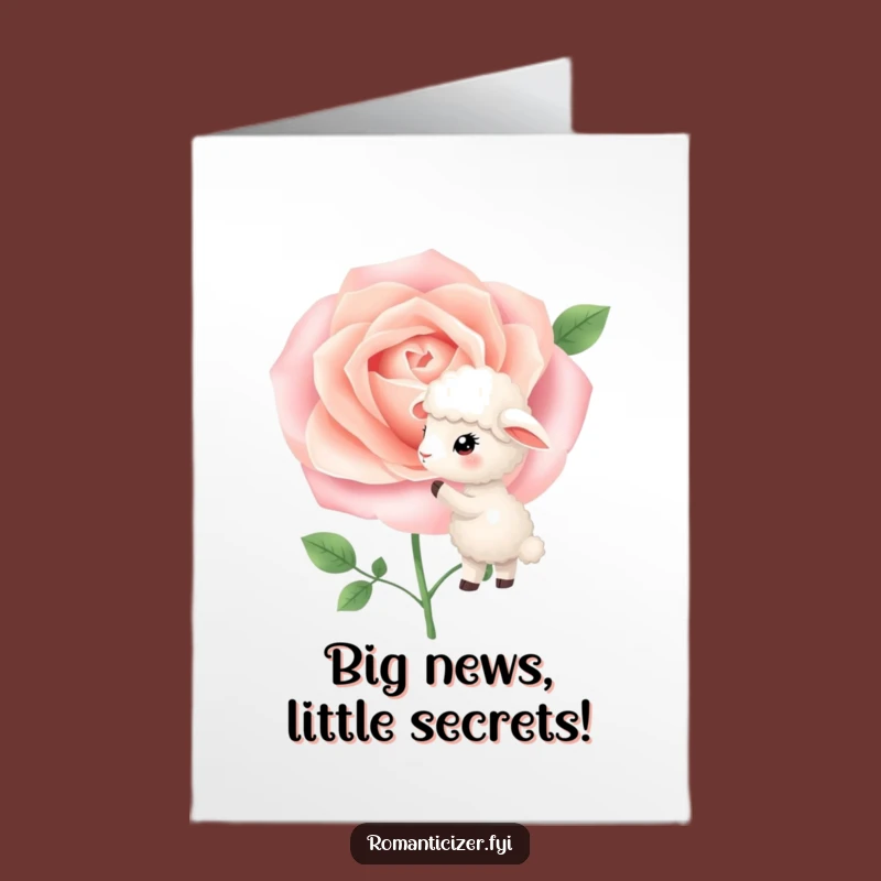 Free Printable Sheep Congrats Card: Rose Secrets Downloadable Gift