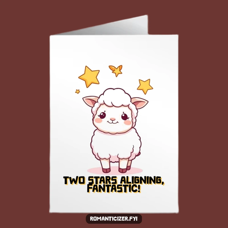 Free Printable Sheep Congrats Card: Starry Pair Downloadable for Blessed Achievements