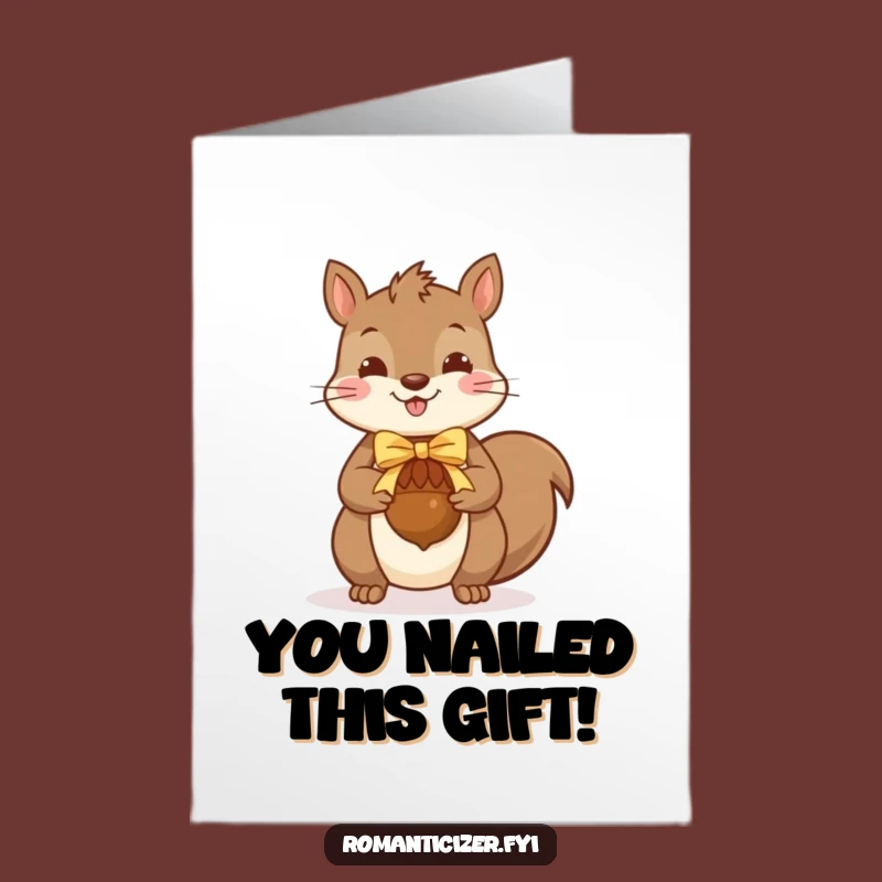 Free Printable Squirrel Congrats Card: Cheerful Gifting Otter Downloadable for Sweet Success