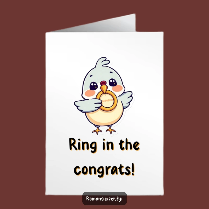 Free Printable Bird Congrats Card: Funny Ring Surprise Downloadable Gift